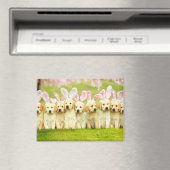 Row of Puppy Bunnies Magnet (In Situ (Geschirrspüler))