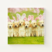 Row of Puppy Bunnies Notizblock (Rückseite)