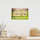 Row of Puppy Bunnies Poster (Küche)