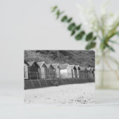 "Row of Seaside Beach Huts" Postkarte (Stehend Vorderseite)