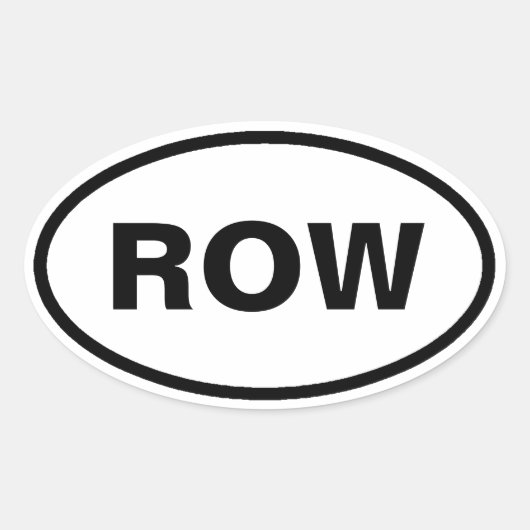Row-Oval-Aufkleber Ovaler Aufkleber (Vorderseite)