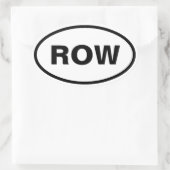 Row-Oval-Aufkleber Ovaler Aufkleber (Tasche)