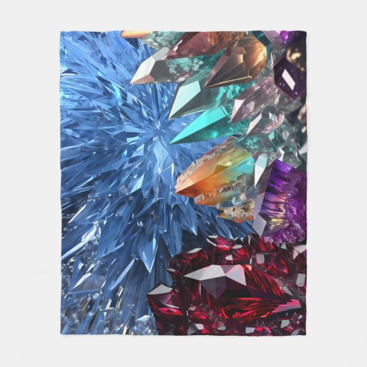 Row Rock Jewel Gemstones Kristalle Fleecedecke (Vorderseite)