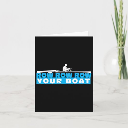Row Row Ihr Boot Crew Team Matching Rowing Boatin Karte (Vorderseite)