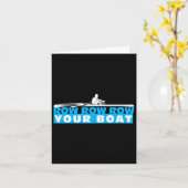 Row Row Ihr Boot Crew Team Matching Rowing Boatin Karte (Gelbe Blume)