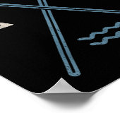Row Rowing Crew Coxswain Rower Retro Boat Paddle S Poster (Ecke)