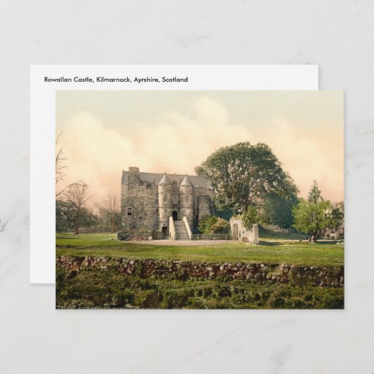 Rowallan Castle, Kilmarnock, Ayrshire, Schottland Postkarte (Vorne/Hinten)