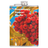 Rowan-Beeren-lustig, individuell anpassbar Flachmann (Vorderseite)