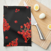 Rowan Berry Kitchen Handtuch Schwarz (Viertel Falte)