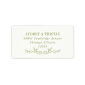 ROWAN Botanical Return Address Label Adressaufkleber (Vorne)