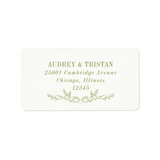 ROWAN Botanical Return Address Label Adressaufkleber (Vorne)