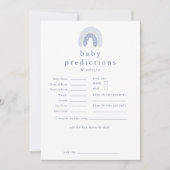 ROWAN Boy Baby Predictions Baby Shower Game Card Einladung (Vorderseite)