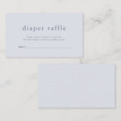 ROWAN Boy Blue Diaper Raffle Card Begleitkarte (Vorne/Hinten)