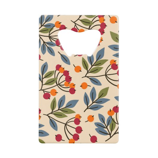 Rowan Branches: Textile Vintag Charm Geldbeutel Flaschenöffner (Vorderseite)