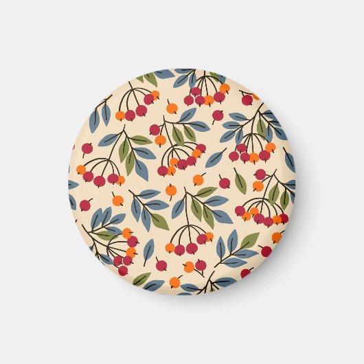 Rowan Branches: Textile Vintag Charm Magnet (Vorne)