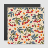 Rowan Branches: Textile Vintag Charm Magnetkarte (Vorne/Hinten)