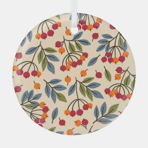 Rowan Branches: Textile Vintag Charm Ornament Aus Glas