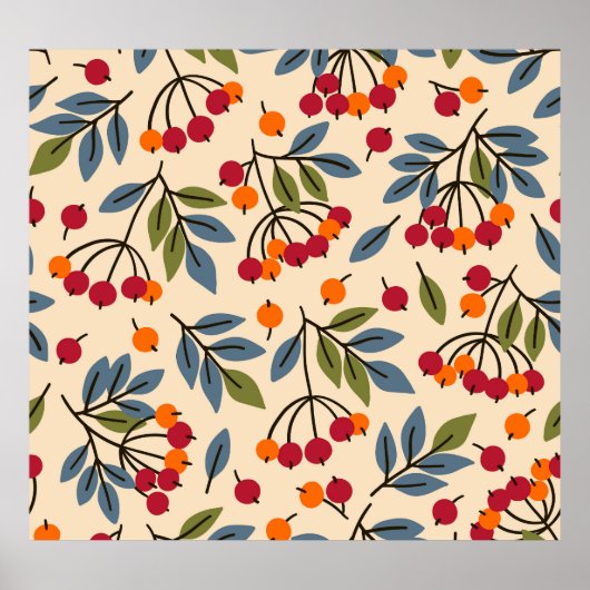 Rowan Branches: Textile Vintag Charm Poster (Vorne)
