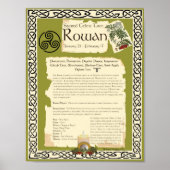 ROWAN CELTIC SACRED TREM POSTER (Vorne)