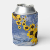 Rowan Drink, Sonnenblumen und Himmel Dosenkühler (Kanne Vorderseite)