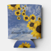 Rowan Drink, Sonnenblumen und Himmel Dosenkühler (Rückseite)