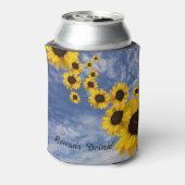 Rowan Drink, Sonnenblumen und Himmel Dosenkühler (Kanne Rückseite)