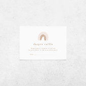 ROWAN Girl Boho Rainbow Baby Shower Diaper Raffle Begleitkarte