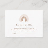ROWAN Girl Boho Rainbow Baby Shower Diaper Raffle Begleitkarte (Vorderseite)