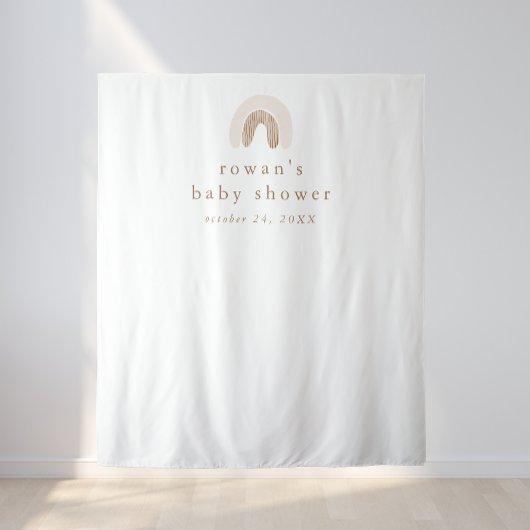 ROWAN Girl Pink Boho Rainbow Baby Duschvorhang Wandteppich