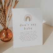 ROWAN Girl Rainbow Say Baby Shower Sockelschild