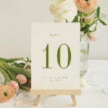 ROWAN Green Wedding Table Number Card Einladung<br><div class="desc">ROWAN | Modern Minimalist Citrus Moss Green,  wedding table number card. Please note that table number cards must be numbered and added to your cart individually.</div>
