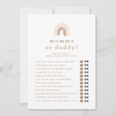 ROWAN Guess Who Mommy Daddy Baby Shooter Game Card Einladung (Vorderseite)