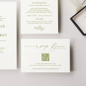 ROWAN Minimalist Wedding QR Code RSVP Karte