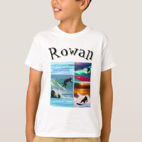 Rowan Name Mit Surfenden Schimpansen,