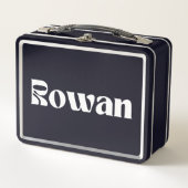 Rowan Name Personalisiert Metall Brotdose (Vorderseite)