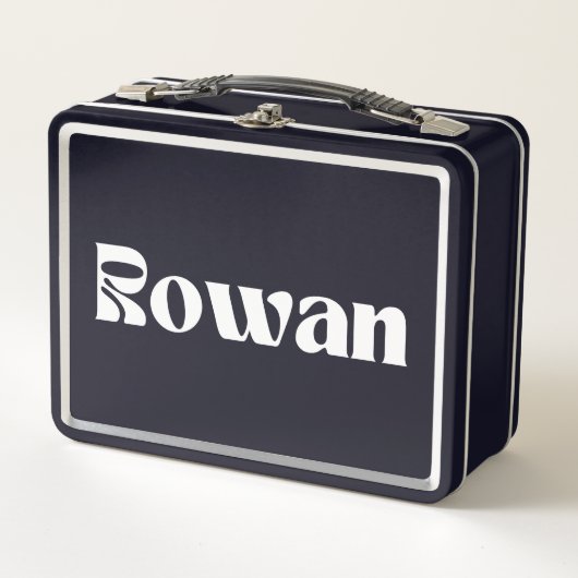 Rowan Name Personalisiert Metall Brotdose (Vorderseite)