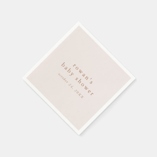 ROWAN Pink und Gold Rustikale einfache Babydusche Serviette (Ecke)