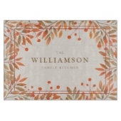 Rowan Red Berries & Herbstlaubs Botanical Schneidebrett (Vorderseite)