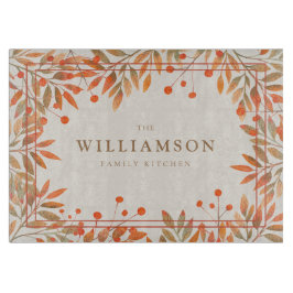 Rowan Red Berries & Herbstlaubs Botanical Schneidebrett