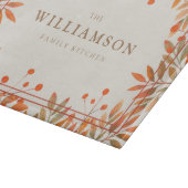 Rowan Red Berries & Herbstlaubs Botanical Schneidebrett (Ecke)