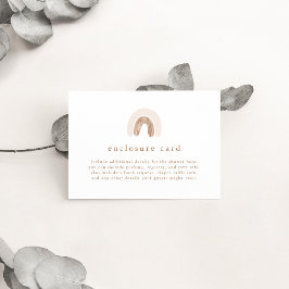 ROWAN Spring Girl Pink Boho Rainbow Baby Dusche Begleitkarte