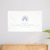 ROWAN Summer Boy Blue Boho Rainbow Baby Dusche Banner