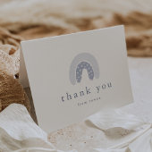 ROWAN Summer Boy Blue Boho Rainbow Baby Dusche Dankeskarte