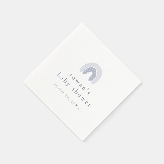 ROWAN Summer Boy Blue Boho Rainbow Baby Dusche Serviette (Ecke)