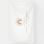 ROWAN Summer Girl Pink Boho Rainbow Baby Dusche Banner (Vertikal)