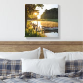 Rowboat Am See verankert Leinwanddruck (Insitu (Schlafzimmer))