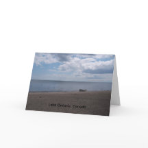 rowboat at Lake Ontario greeting card