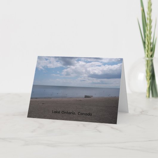 rowboat at Lake Ontario greeting card Karte (Vorderseite)
