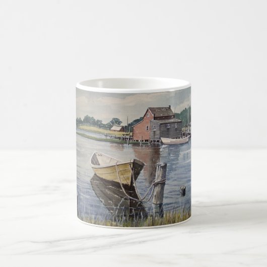 Rowboat auf der See-Tasse Kaffeetasse (Mittel)