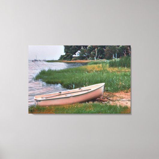 Rowboat Beach Leinwanddruck (Vorderseite)